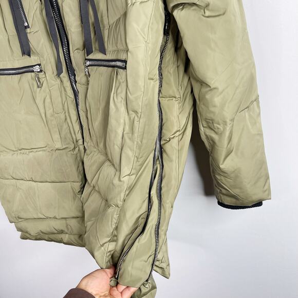 Orolay Womens Medium M Green Thickened Down Jacket Water Resistant Warm Pockets - Picture 7 of 16